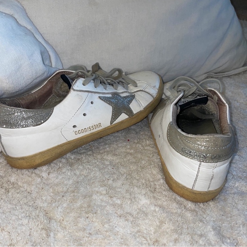 GOLDEN GOOSE Superstar Glitter Low Top Leather Sneaker